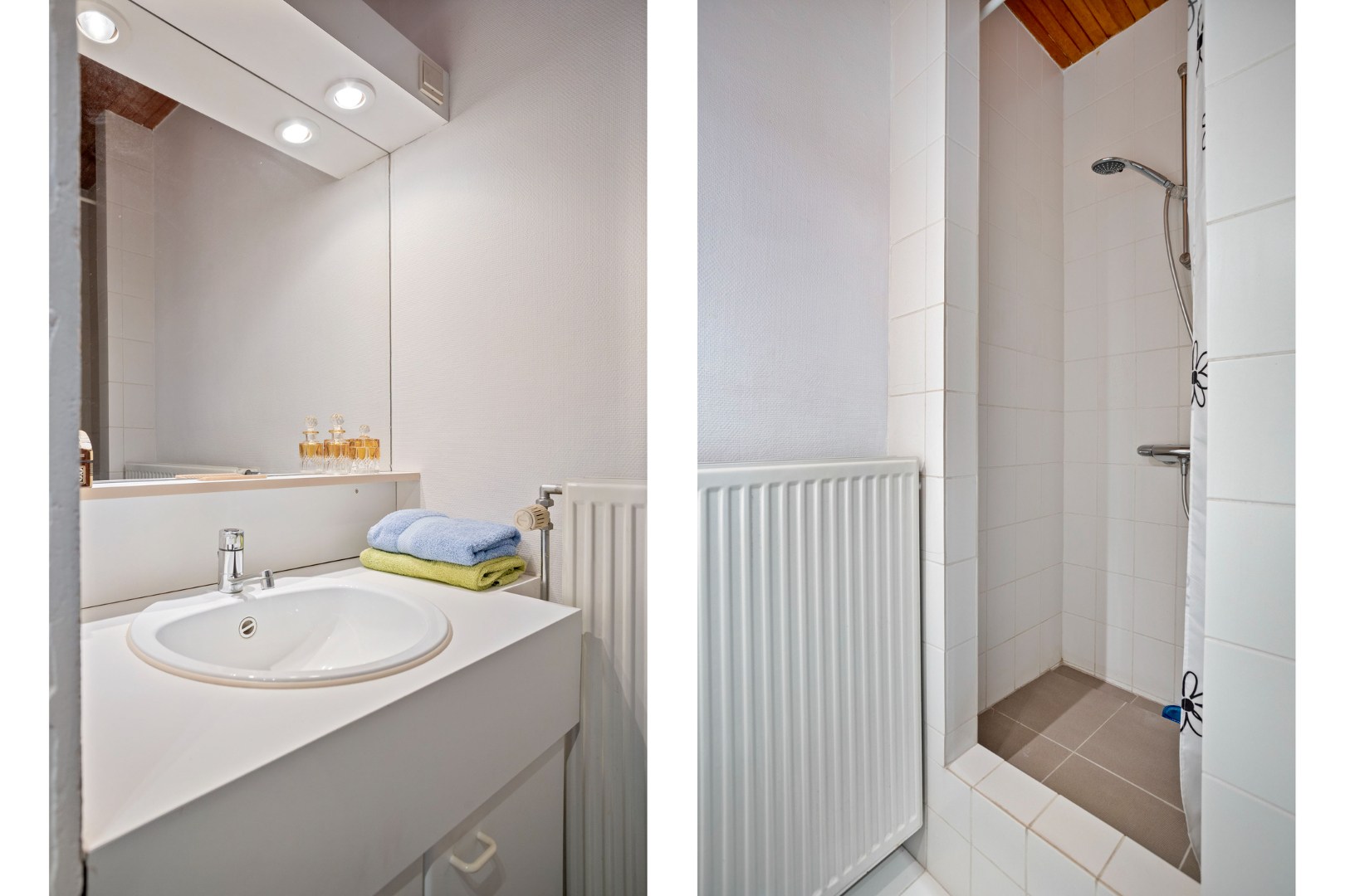 Slaapkamer 1 met privé douche en lavabo