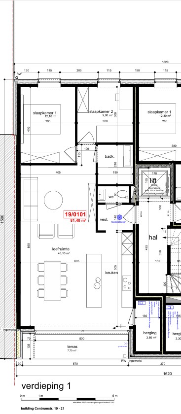 Nieuwbouwappartement op de eerste verdieping met 2 slaapkamers en terras 