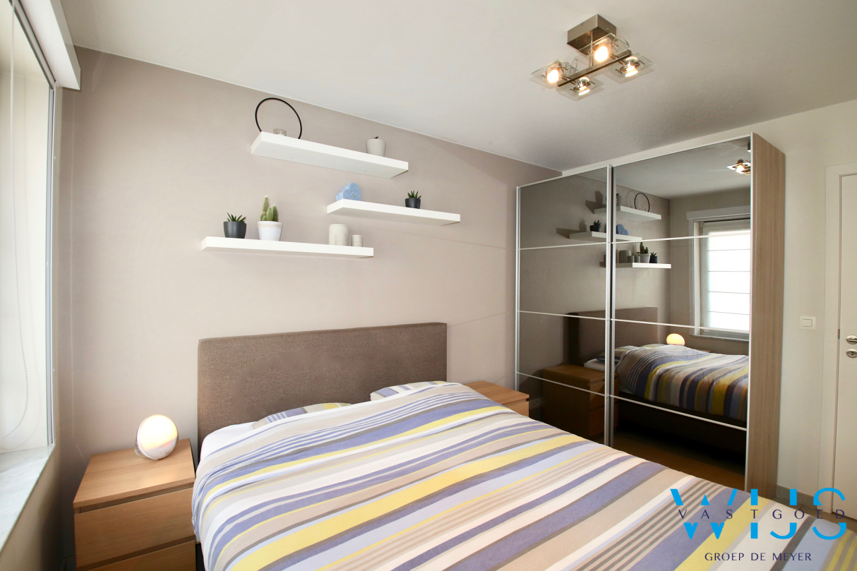 Gelijkvloers appartement met zonnige tuin &amp; dubbele garage te Sint-Laureins ! 