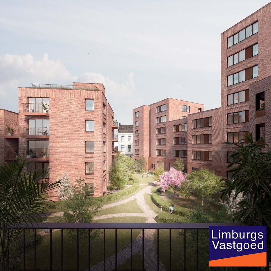 APPARTEMENT F1.04 met 2 terrassen terras, 53m², 1 slaapkamer - Res. B'HIVE ondergrondse staanplaats en bering inbegrepen. 