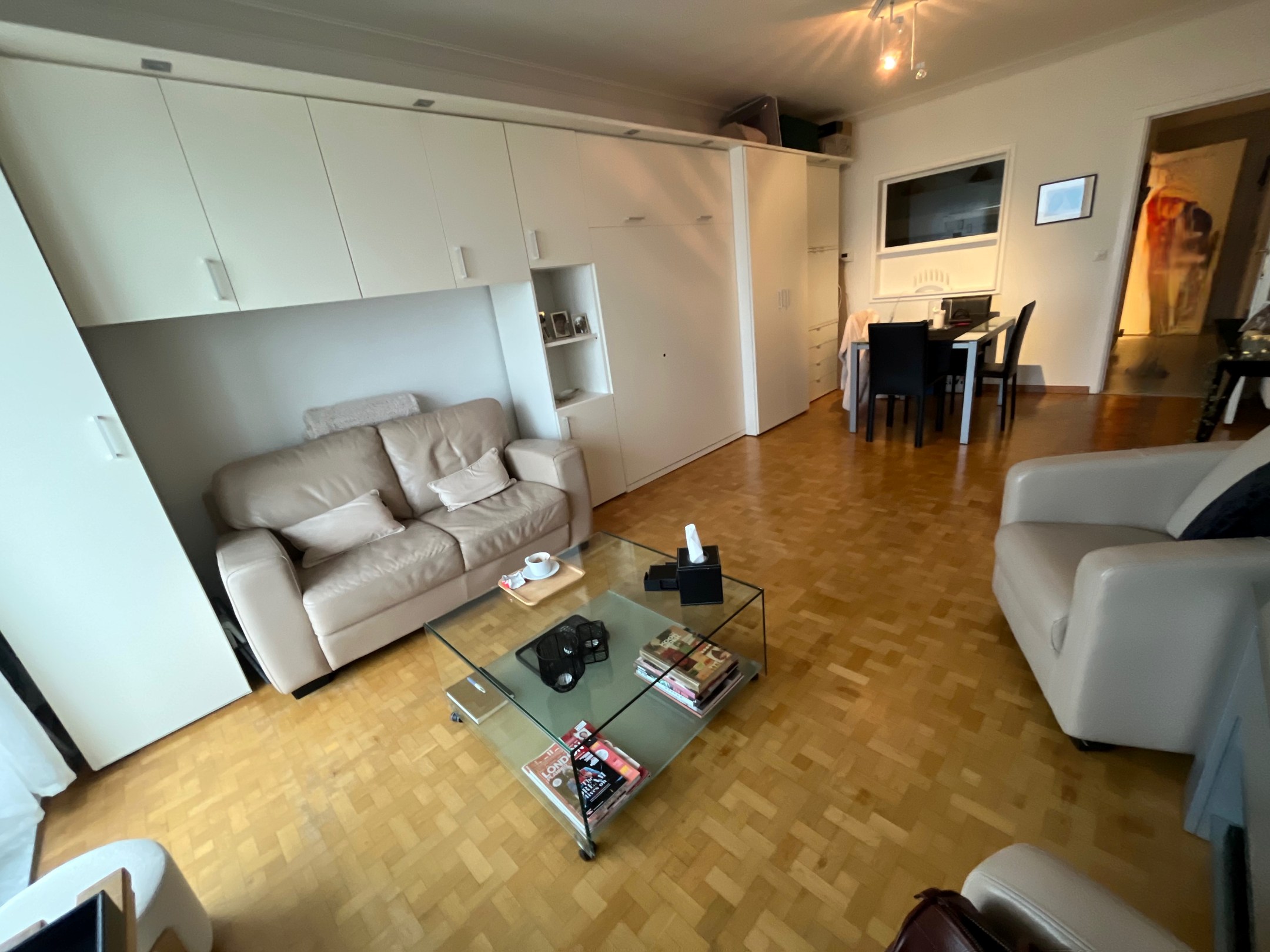 GEMEUBELD - Instapklare studio met frontaal zeezicht centraal gelegen tussen het Van Bunnenplein &amp; Albertplein. 