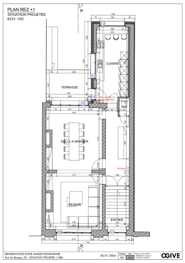 Maison de maître avec 5 chambres et jardin, idéale pour profession libérale ! 