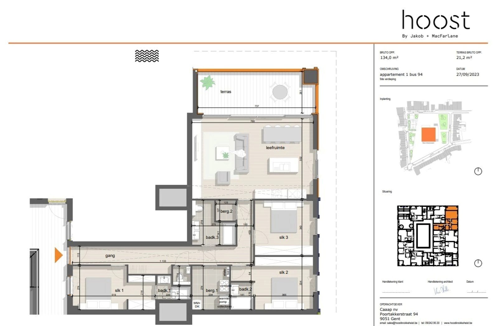 JOURNÉE PORTES OUVERTES DIMANCHE 04/01 (entre 14h et 17h) au Maes et Boerenboomplein : Appartement d'angle entièrement prêt à emménager (133m2) avec une grande terrasse ensoleillée (19m2) et possibili 