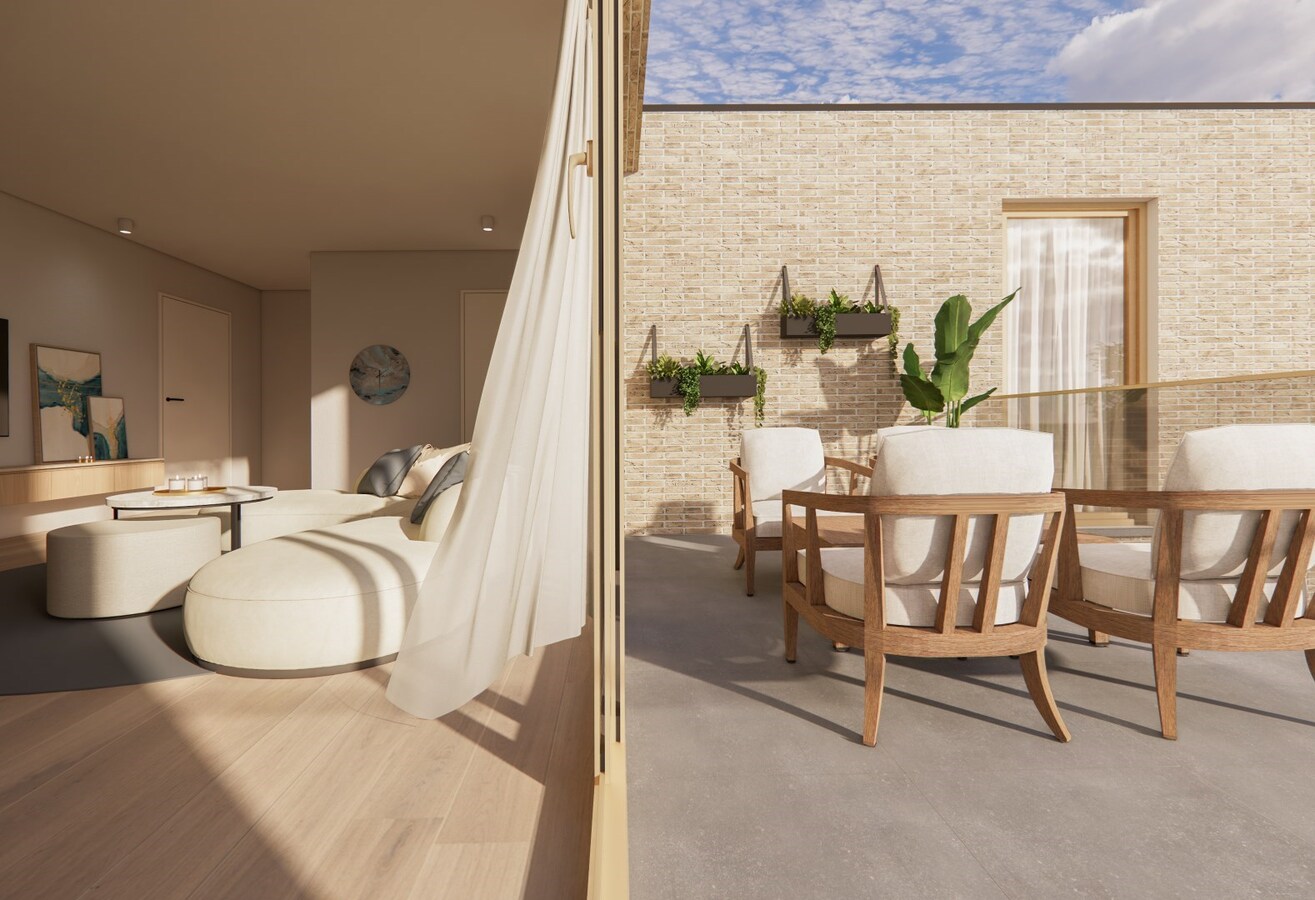 6% BTW - NIEUWBOUW GELIJKVLOERSAPPARTEMENT MET 3 SLAAPKAMERS IN HET CENTRUM VAN KERMT 