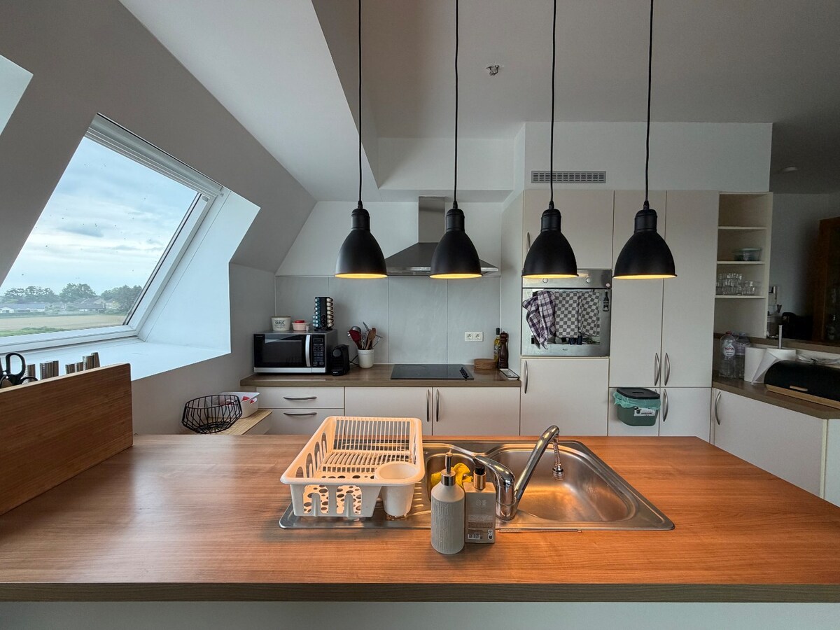 Luxueus dakappartement te Asper. 