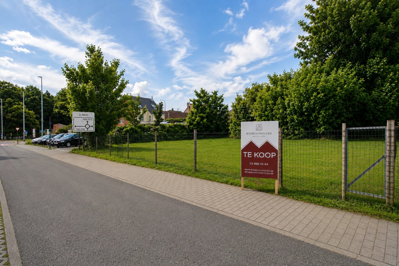 Te koop: Bouwgrond voor halfopen bebouwing (283 m²) met vergunning op toplocatie in Elversele (Temse)! 