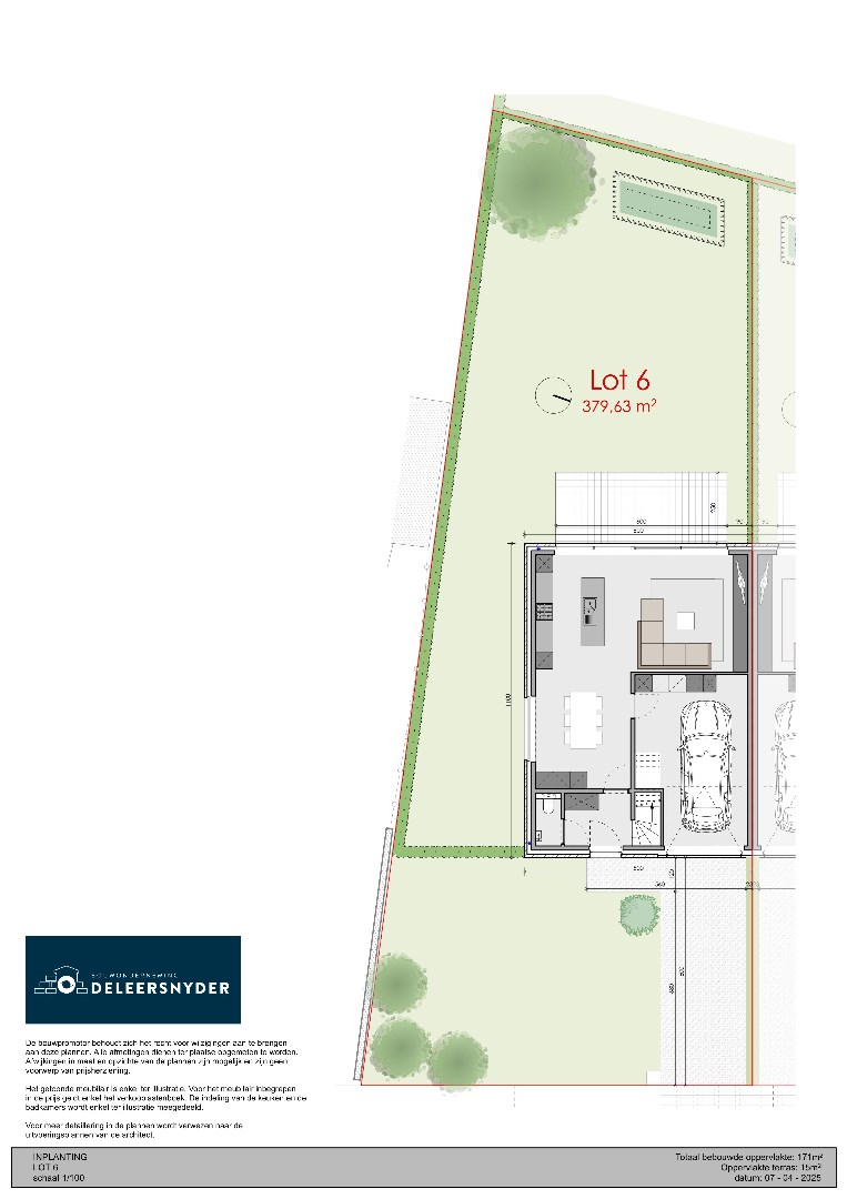 Halfopen nieuwbouwwoning op 380m² met garage 