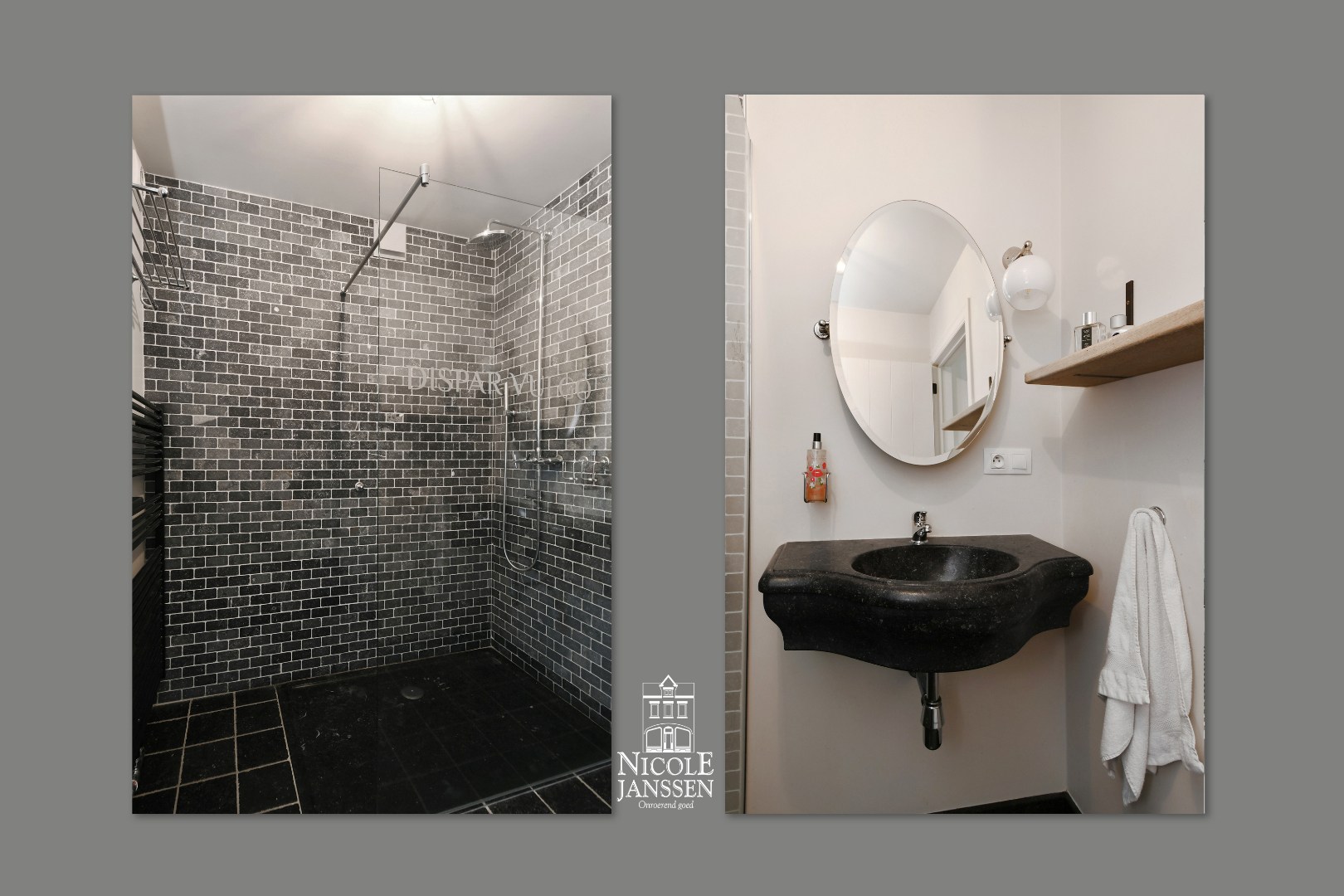 Tevens is er een douche met enkele lavabo 