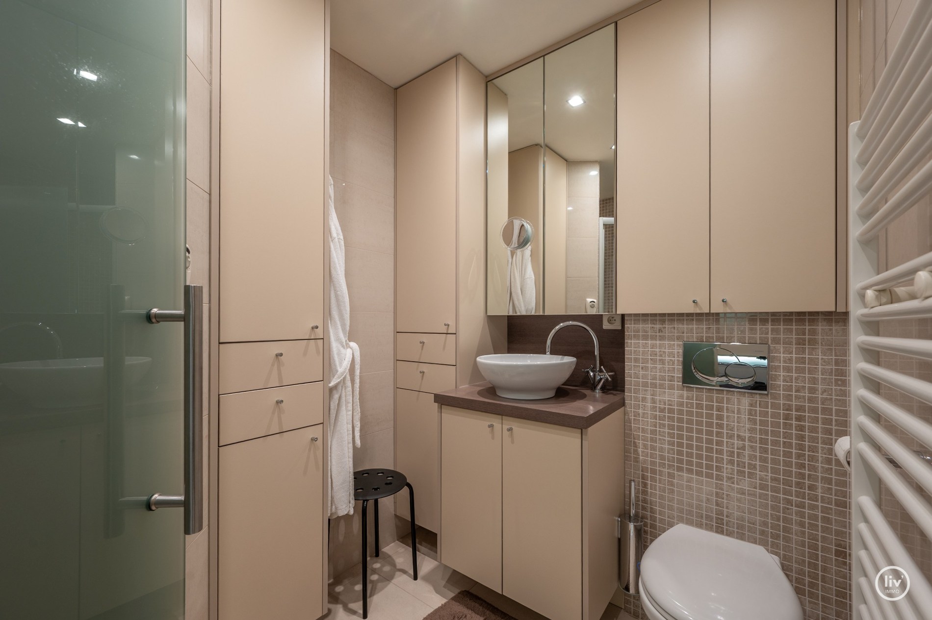 Smaakvol afgewerkt en tevens gemeubeld 1 slaapkamer appartement ideaal gelegen nabij Dumortierlaan. 