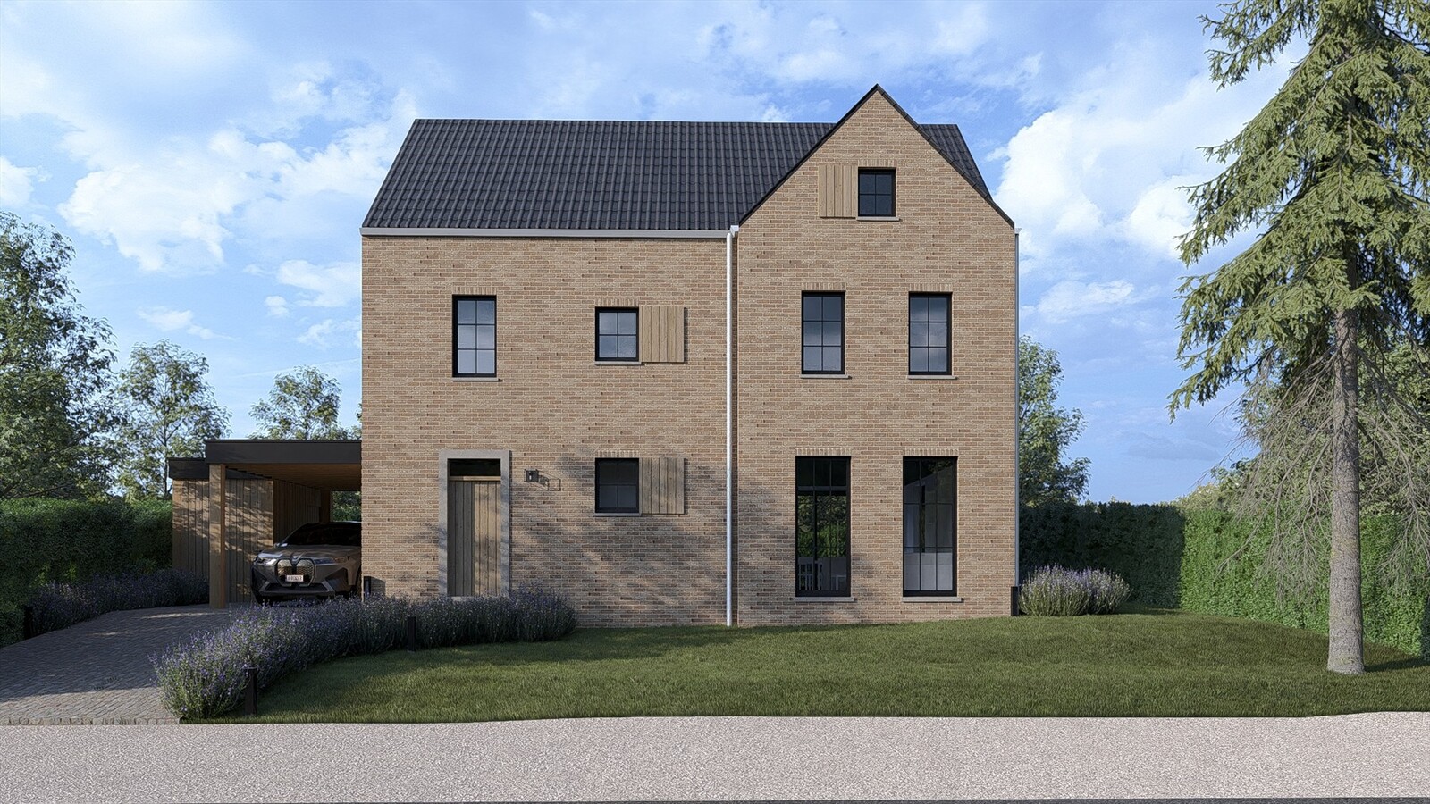 Vrijstaande Bijna Energie Neutrale nieuwbouwwoning op een perceel van 5are3ca op een rustige  doch centrale locatie in Lummen! 