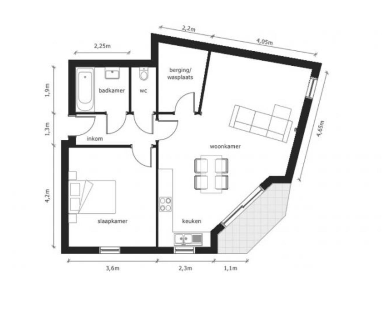 GELIJKVLOERS APPARTEMENT MET GARAGE 