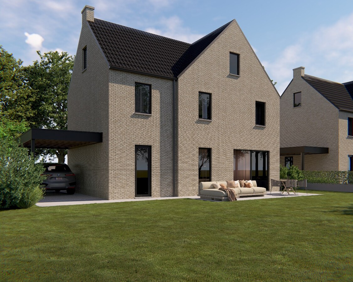 Vrijstaande Bijna Energie Neutrale nieuwbouwwoning op een perceel van 6are op een rustige locatie te Voorshoven, Neeroeteren! 