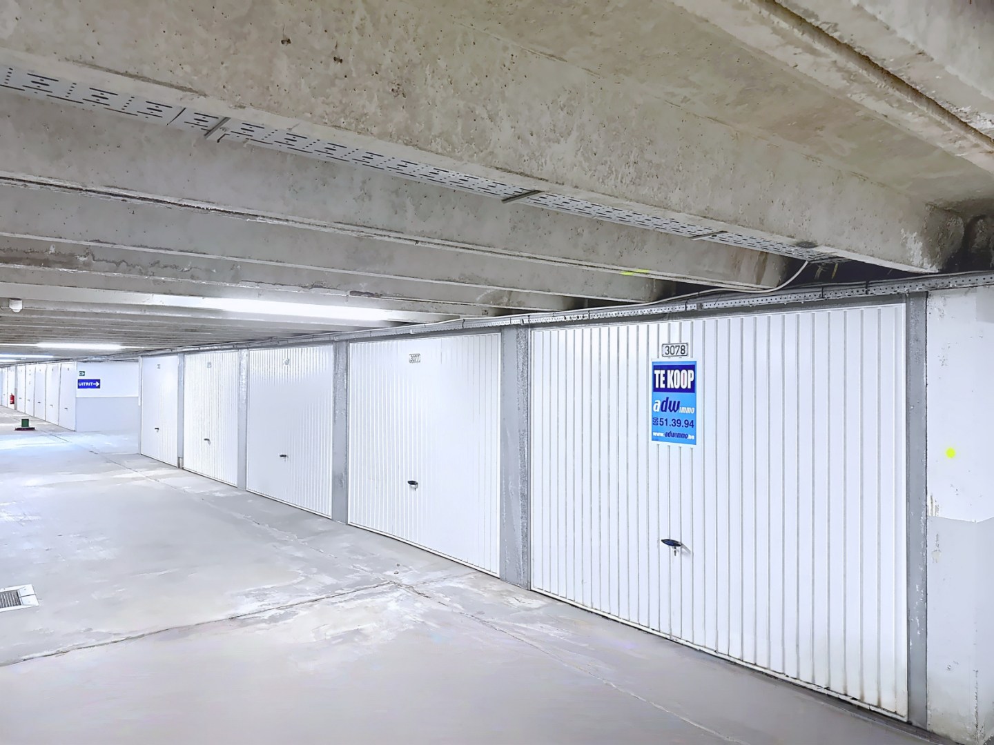 Ruime garagebox op verdieping -3 in Res. J. Stubbenpark 
