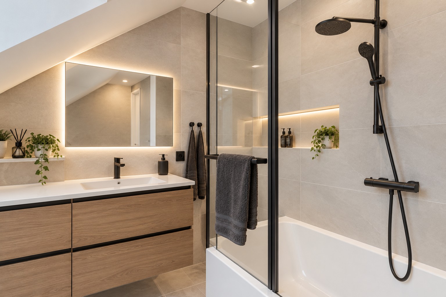 Voici la traduction en français :Grand appartement en duplex avec 2 chambres, 2 salles de bains et terrasses ensoleillées, près de la digue de Heist (possibilité d'offre d'un garage intégré). 