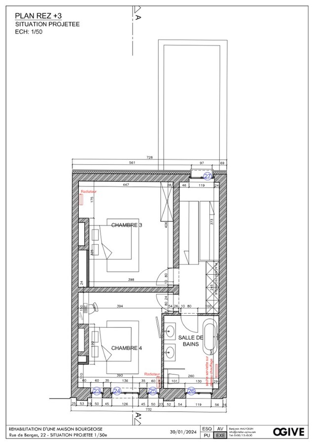 Maison de maître avec 5 chambres et jardin, idéale pour profession libérale ! 