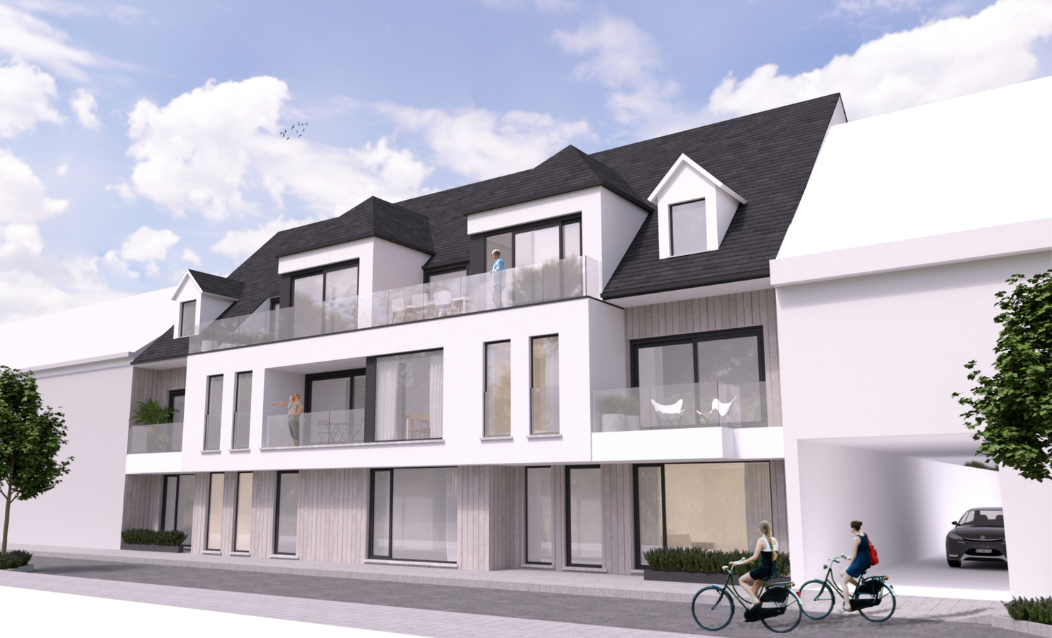 Gelijkvloers nieuwbouwappartement met grote tuin 