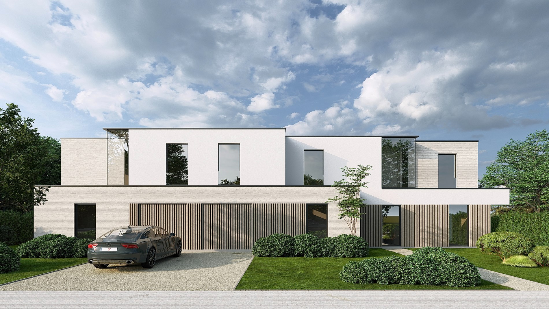 Halfopen nieuwbouwwoning op 380m² met garage 