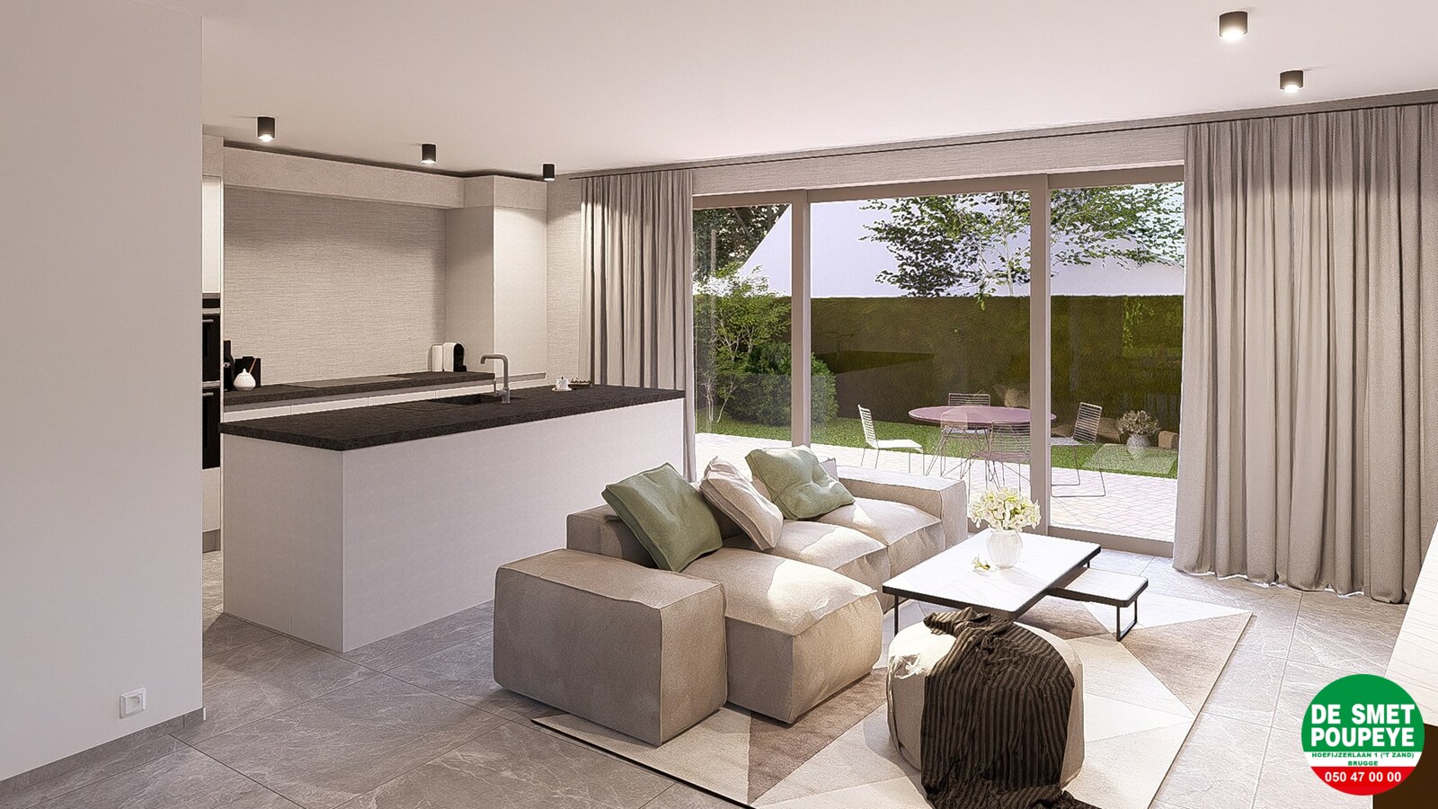 Rijwoning met tuin met uitweg 