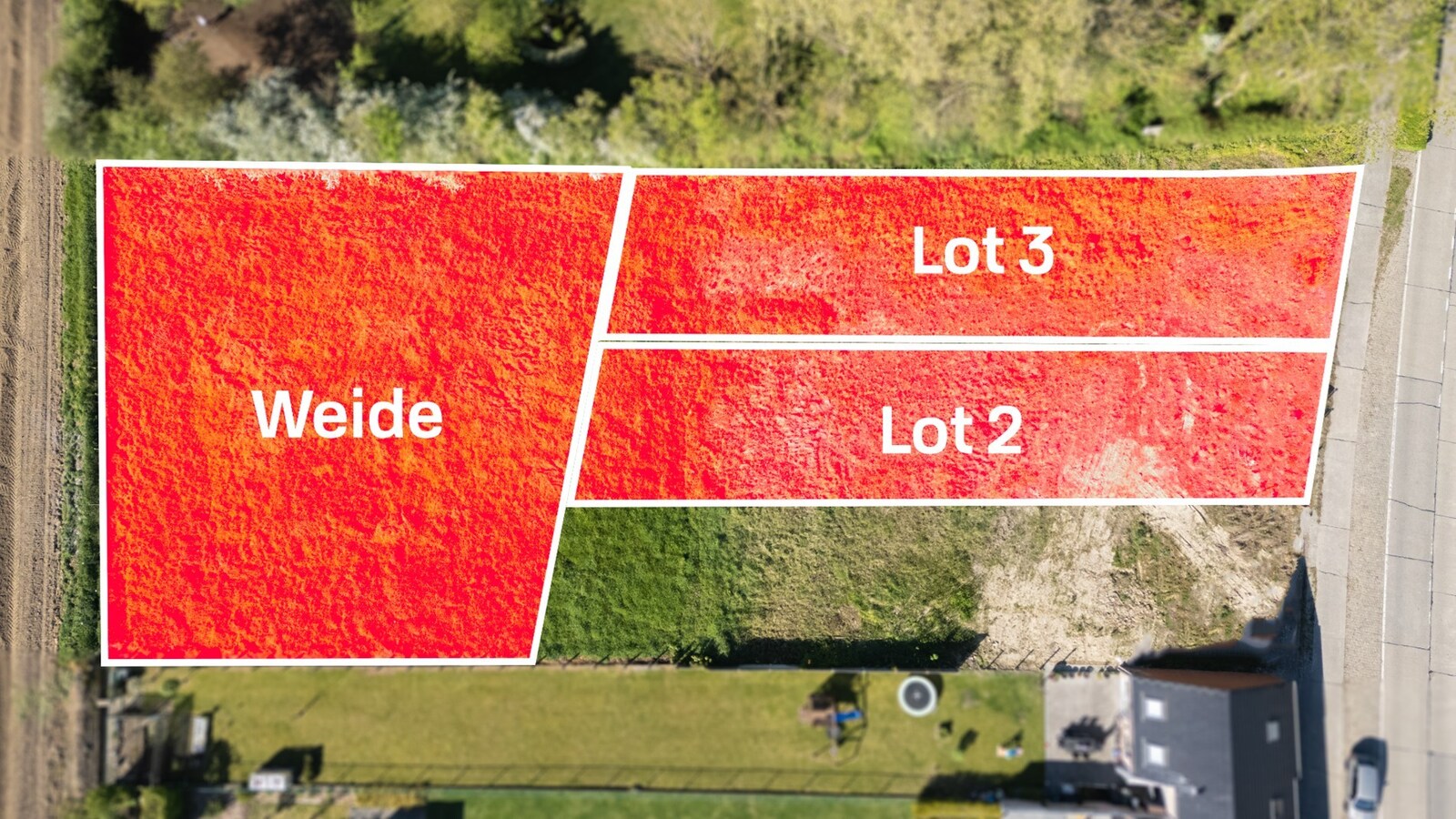 Bouwgrond Zonnebeekseweg Ieper - verschillende combinaties mogelijk 