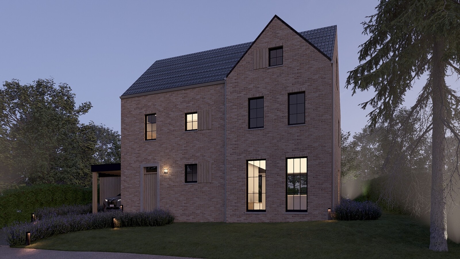 Vrijstaande Bijna Energie Neutrale nieuwbouwwoning op een perceel van 5are3ca op een rustige  doch centrale locatie in Lummen! 