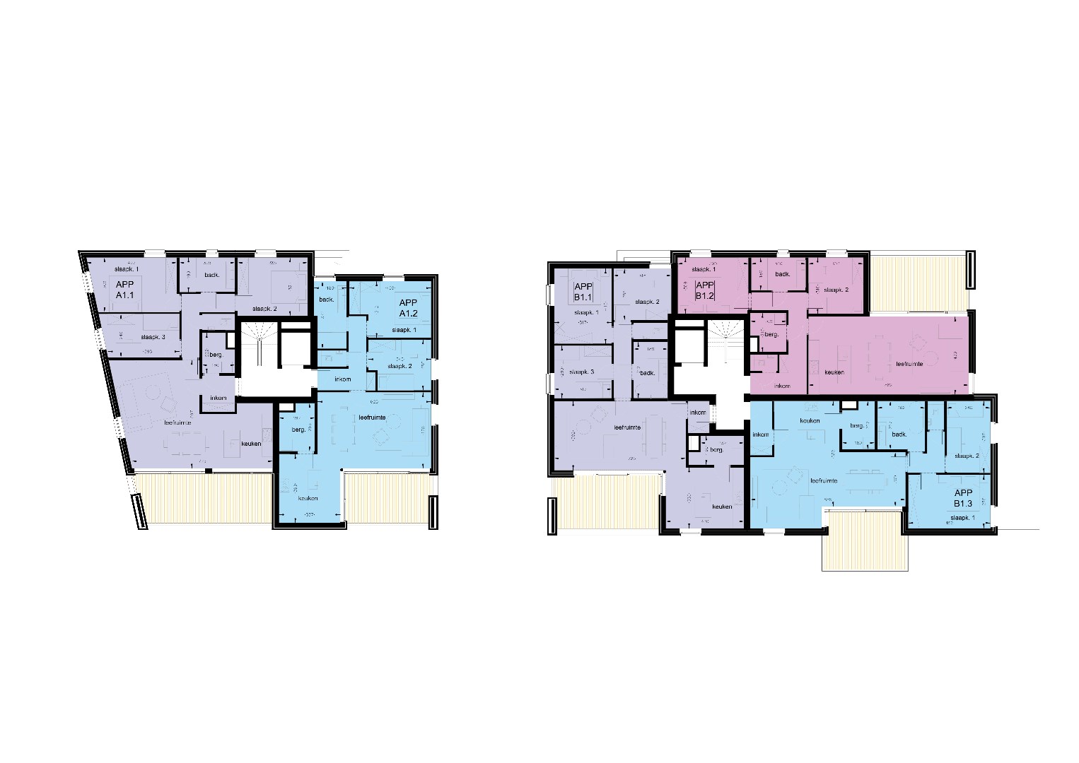 Nieuwbouwappartement met 3 slaapkamers en terras van 19,7m² 