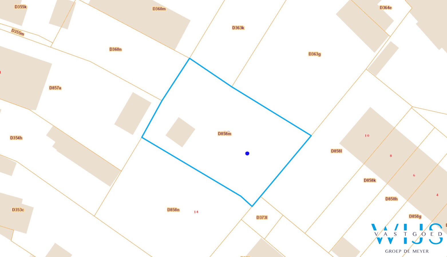 Bouwgrond van 470 m² voor halfopen bebouwing te Zelzate 
