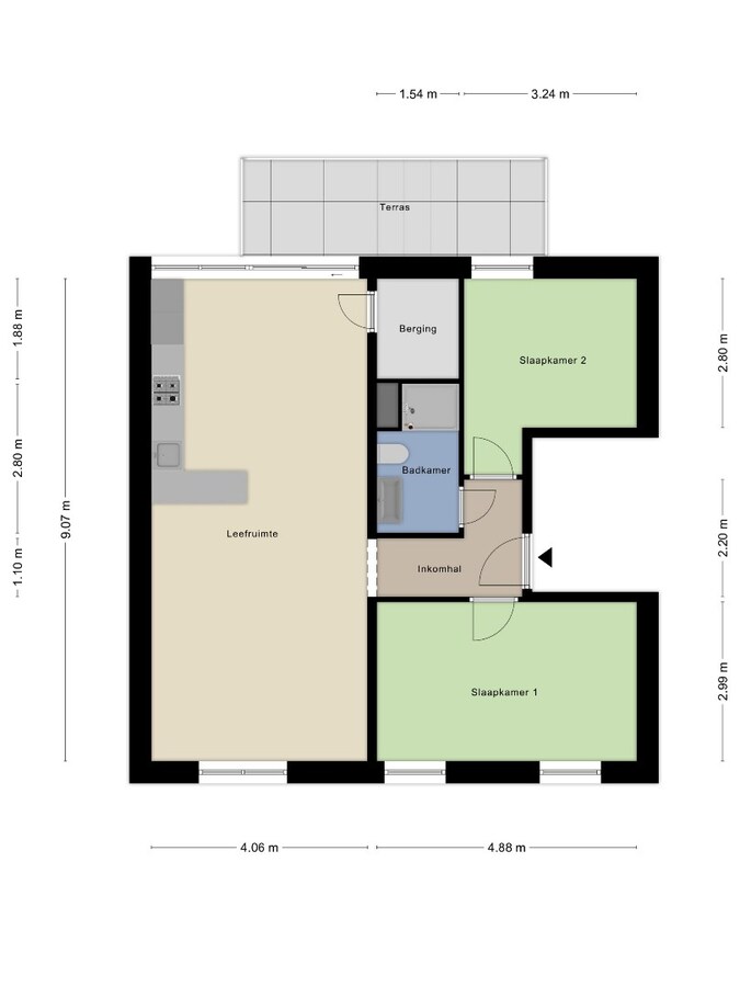 Volledig gerenoveerd appartement (2026) met EPC A en zuidterras te Duffel 