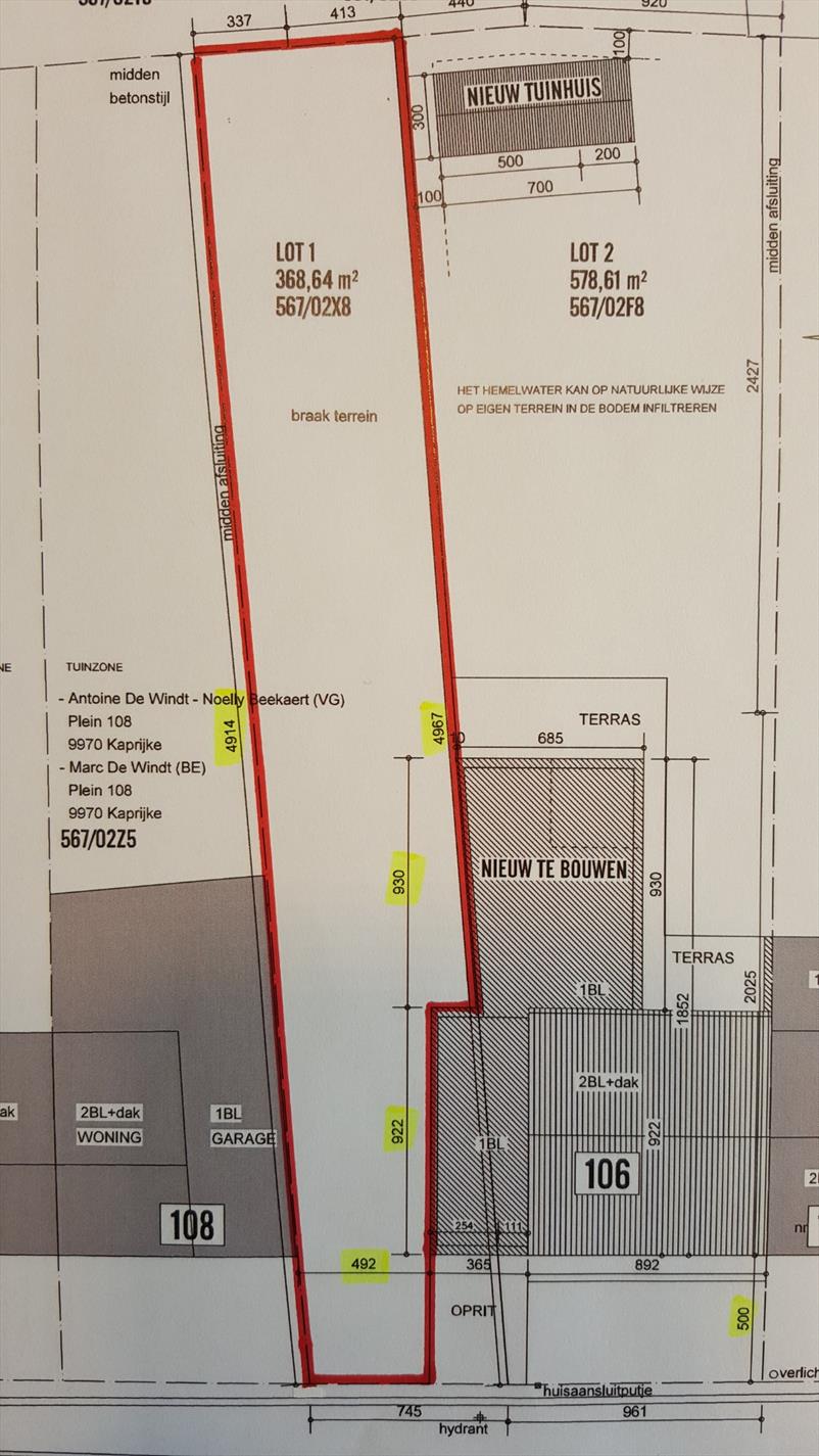 Oostelijk georiënteerd lot bouwgrond 369m² 