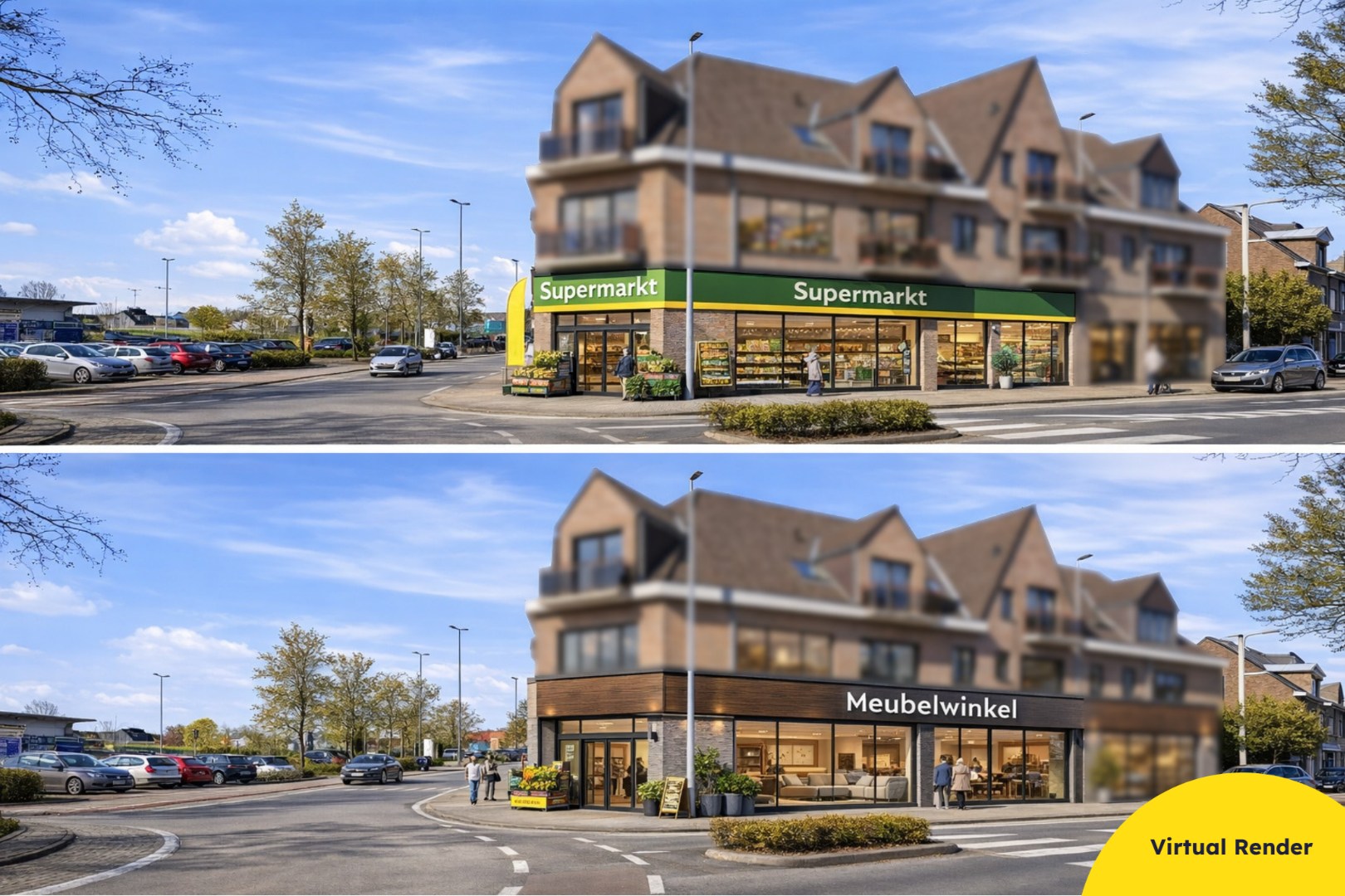 Te huur: Ruim handelspand met uitstekende visibiliteit in het centrum van Torhout 