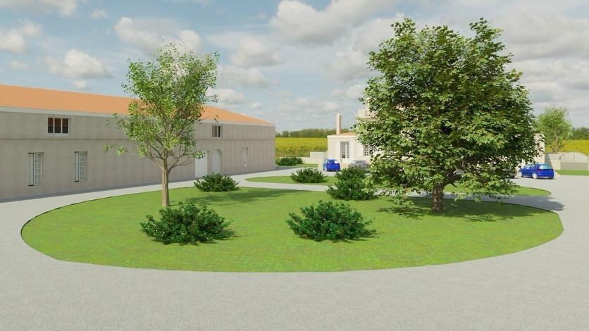 Chateau Les Chaumes - nabij Bordeaux (Frankrijk), Wijndomein met Restaurant en Hotel. 23 ha. 