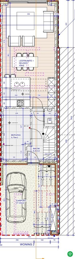 Centraal gelegen nieuwbouwwoning met 3 slaapkamers, tuin en overdekte autostaanplaats 
