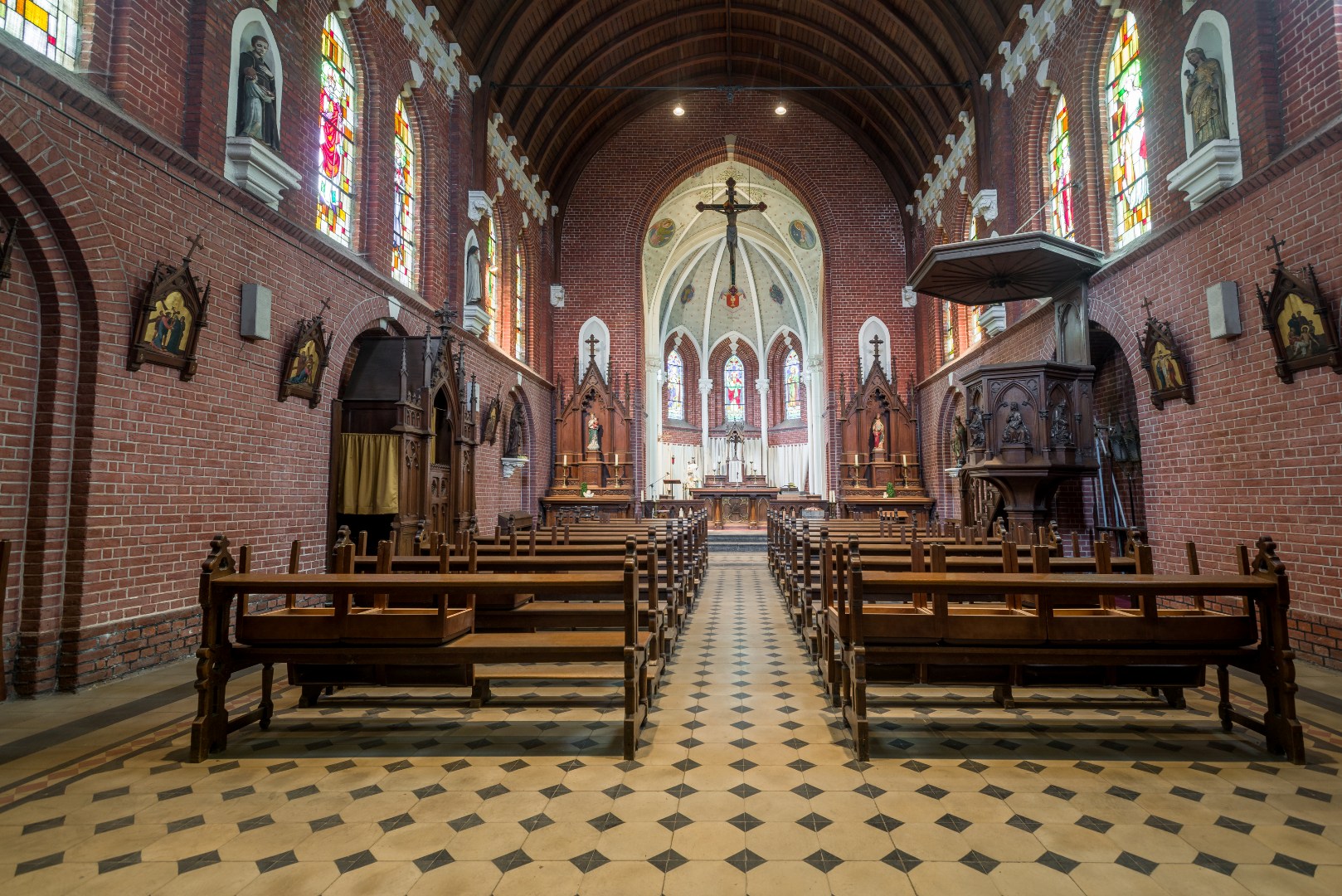 Zicht volledige kerk