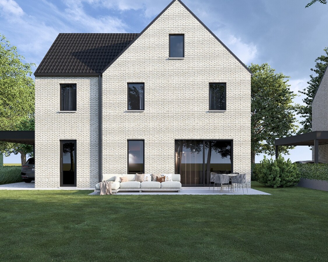 Nieuwbouwproject van 2 vrijstaande nieuwbouwwoningen op percelen van 6are en 6a22ca op een rustige locatie te Neeroeteren! 