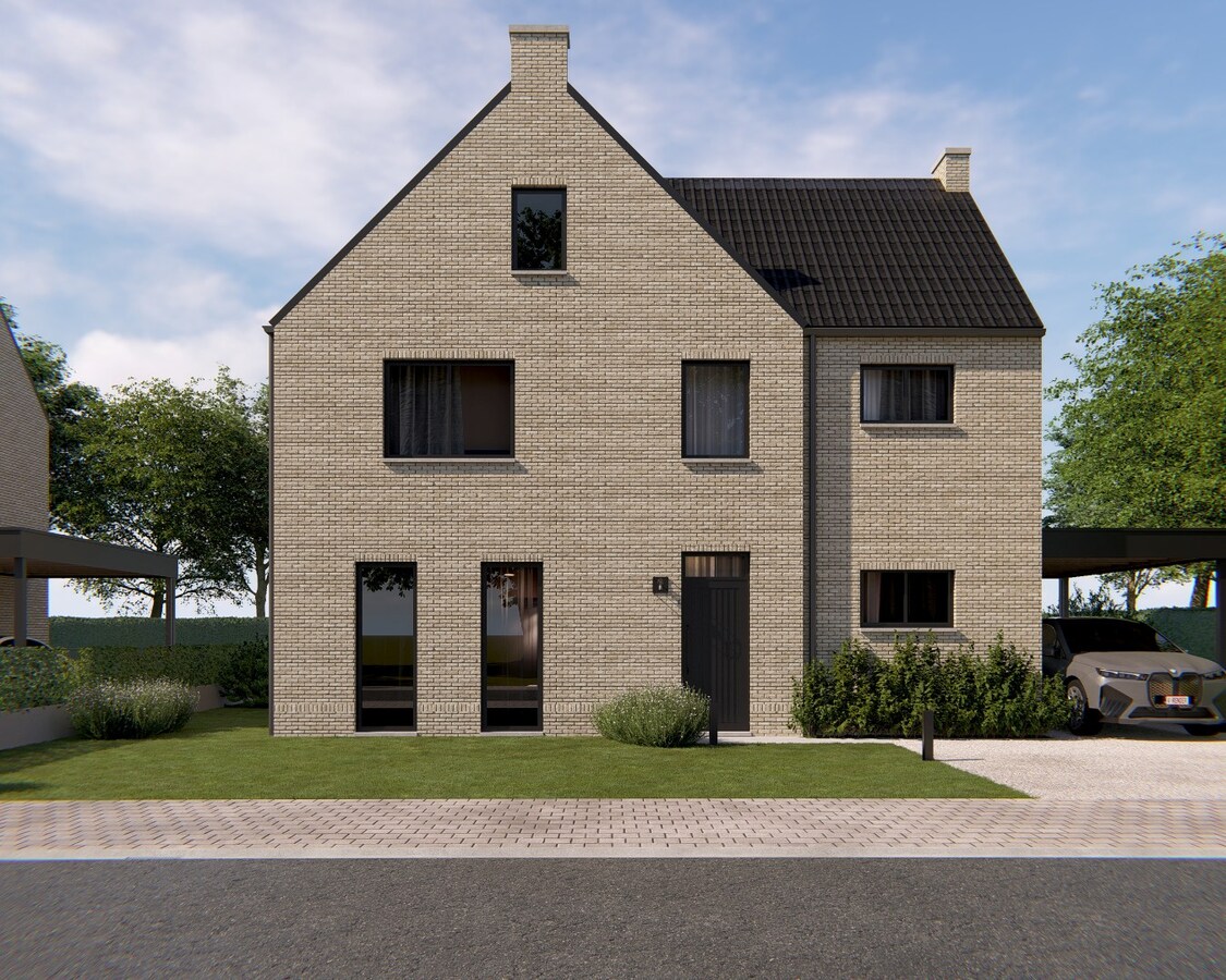 Vrijstaande Bijna Energie Neutrale nieuwbouwwoning op een perceel van 6are op een rustige locatie te Voorshoven, Neeroeteren! 