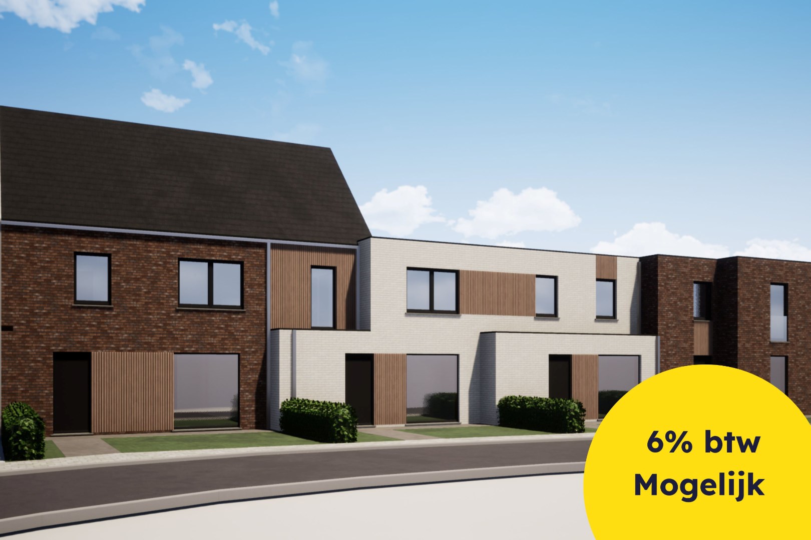 Ruime nieuwbouwwoning met uitweg op centrale ligging te Eernegem 