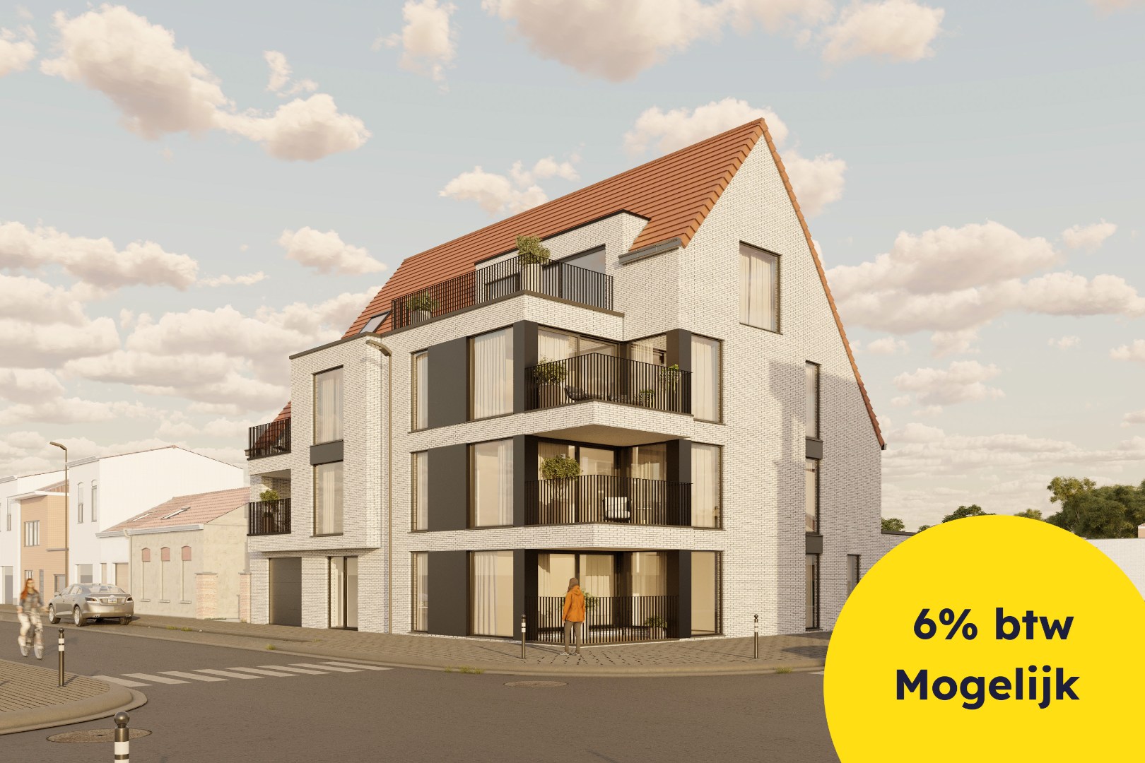 Ruime nieuwbouwappartementen op centrale ligging in hartje Oudenburg 