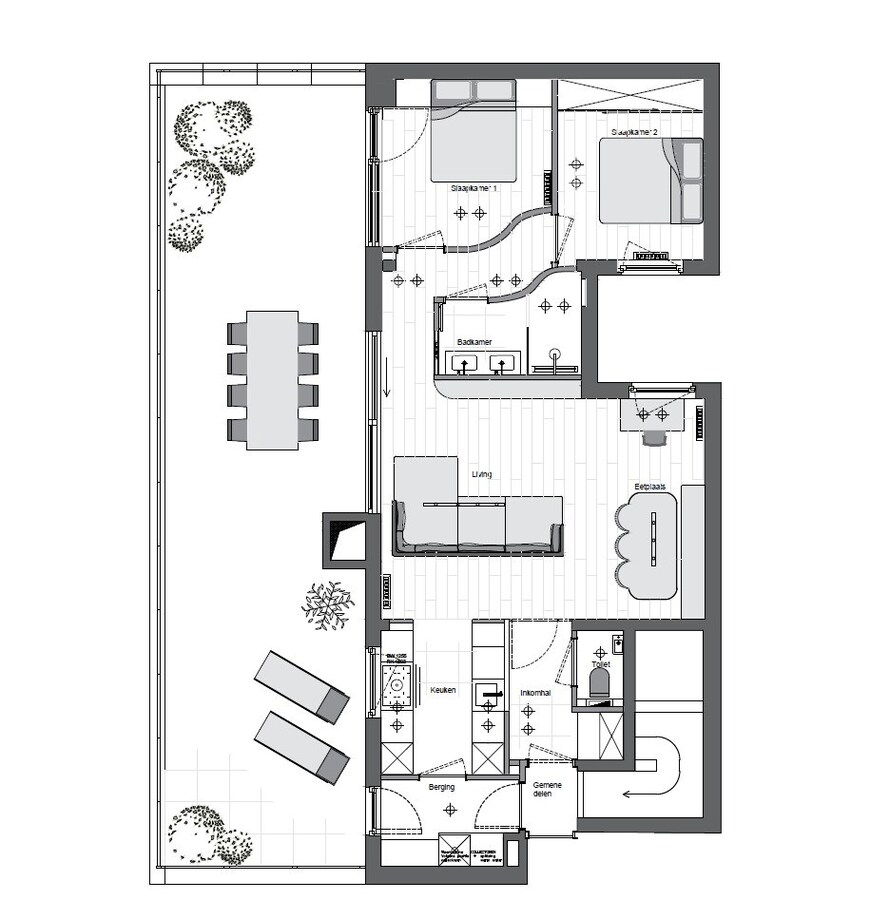 Appartement de luxe avec une terrasse spacieuse et une vue latérale sur la mer ! 