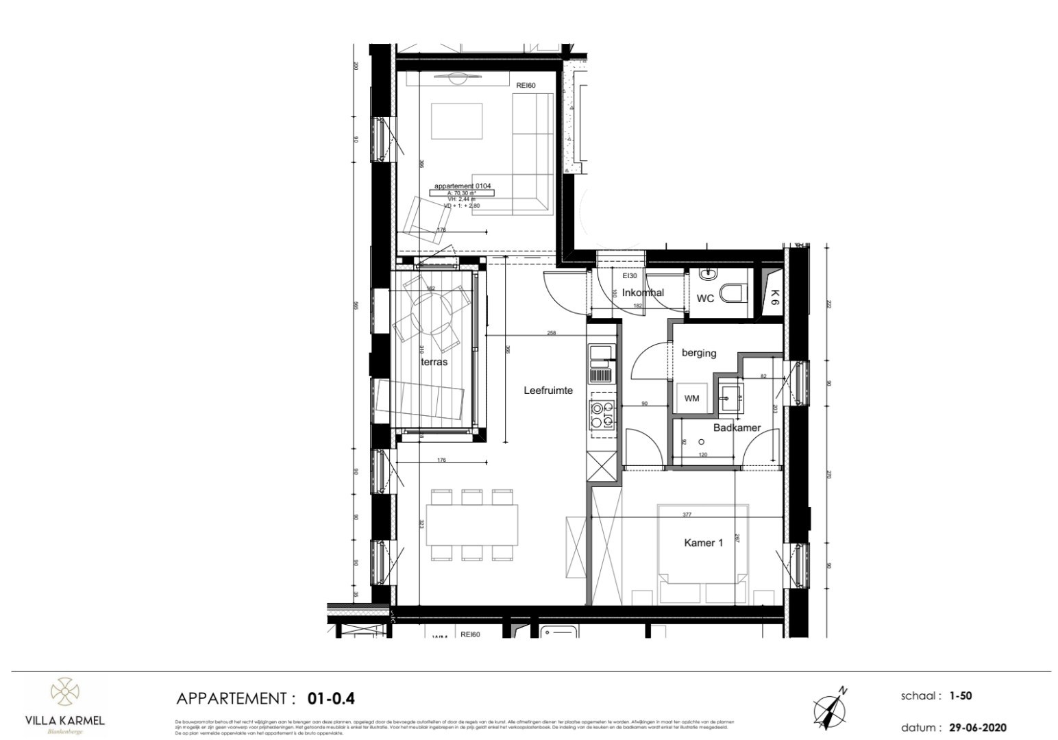 Stijlvol appartement in een volledig vernieuwd klooster, unieke woonbeleving in een chique buurt van Blankenberge 