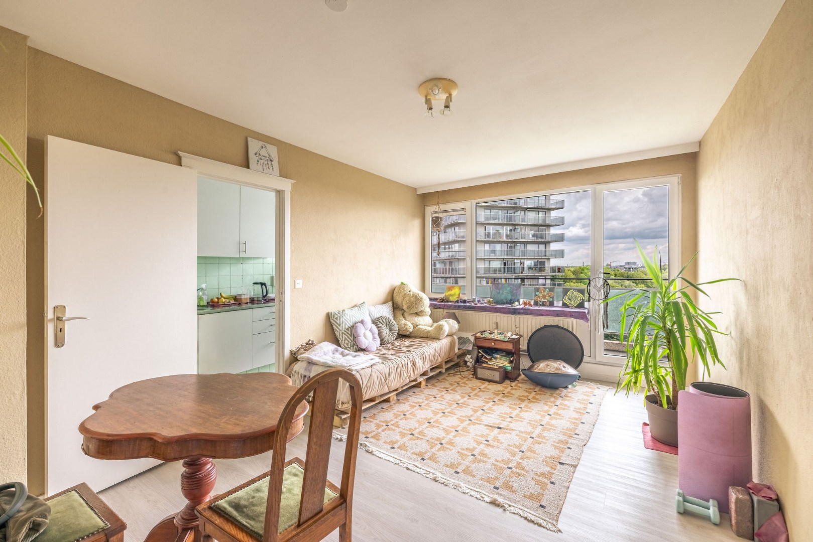 Appartement op de 8ste verdieping met panoramische zichten over Gent 