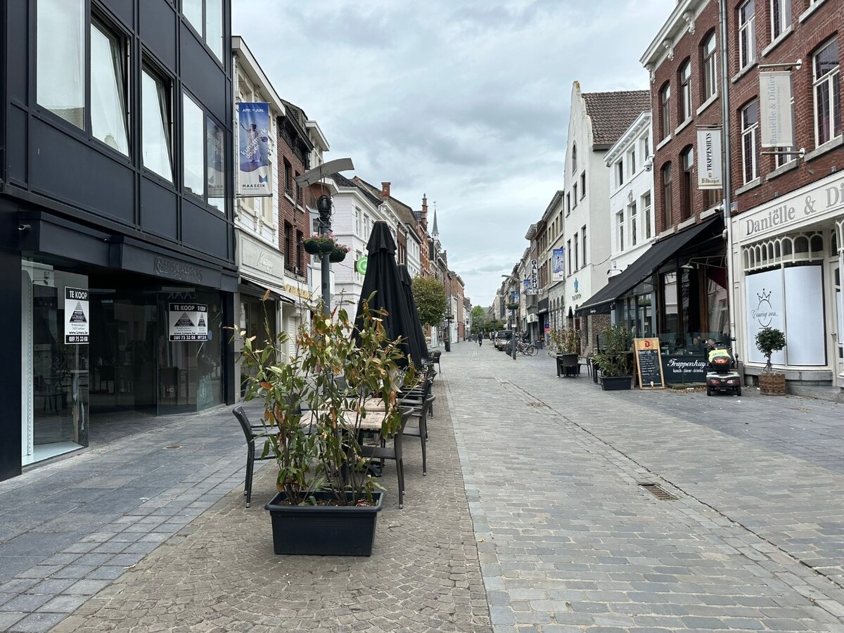 Handelspand – Bosstraat 61  / Pelserstraat. Gelijkvloers + kelders. 