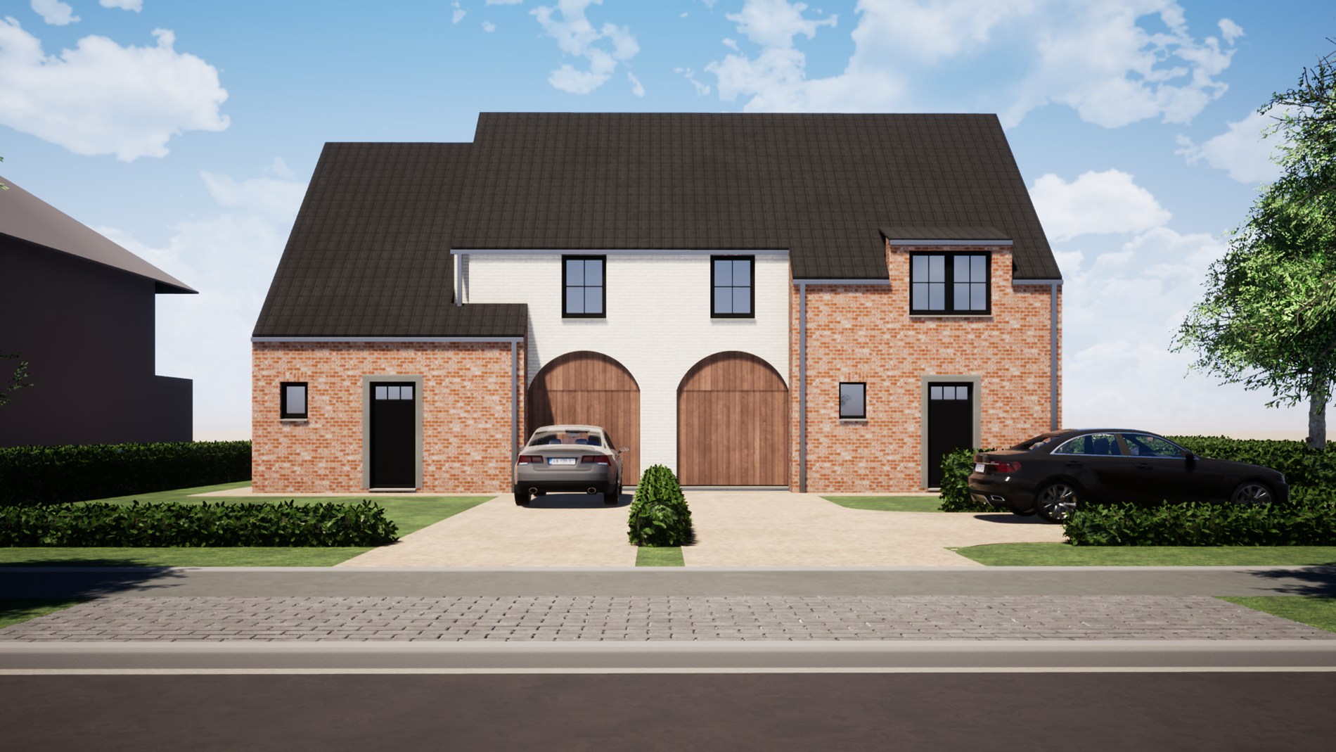 Ruime halfopen bebouwingen met landelijke verzichten te Torhout 