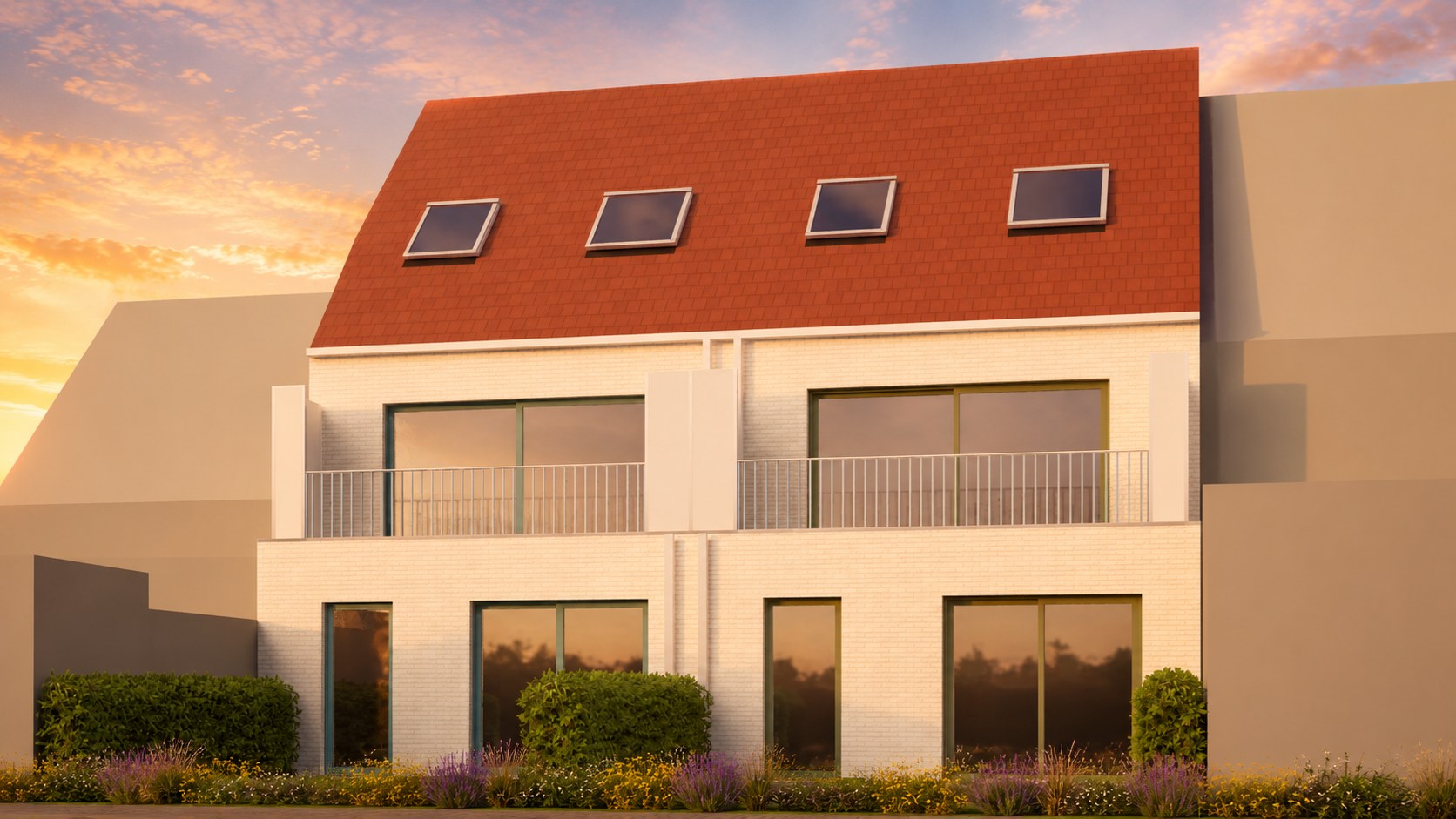 Unieke nieuwbouw bel-etagewoningen in cottagestijl op topligging te Lombardsijde 