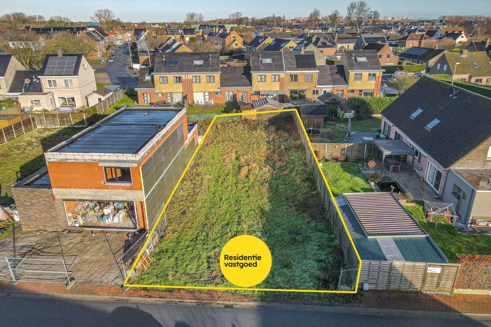 Bouwgrond voor halfopen bebouwing – 487 m² 