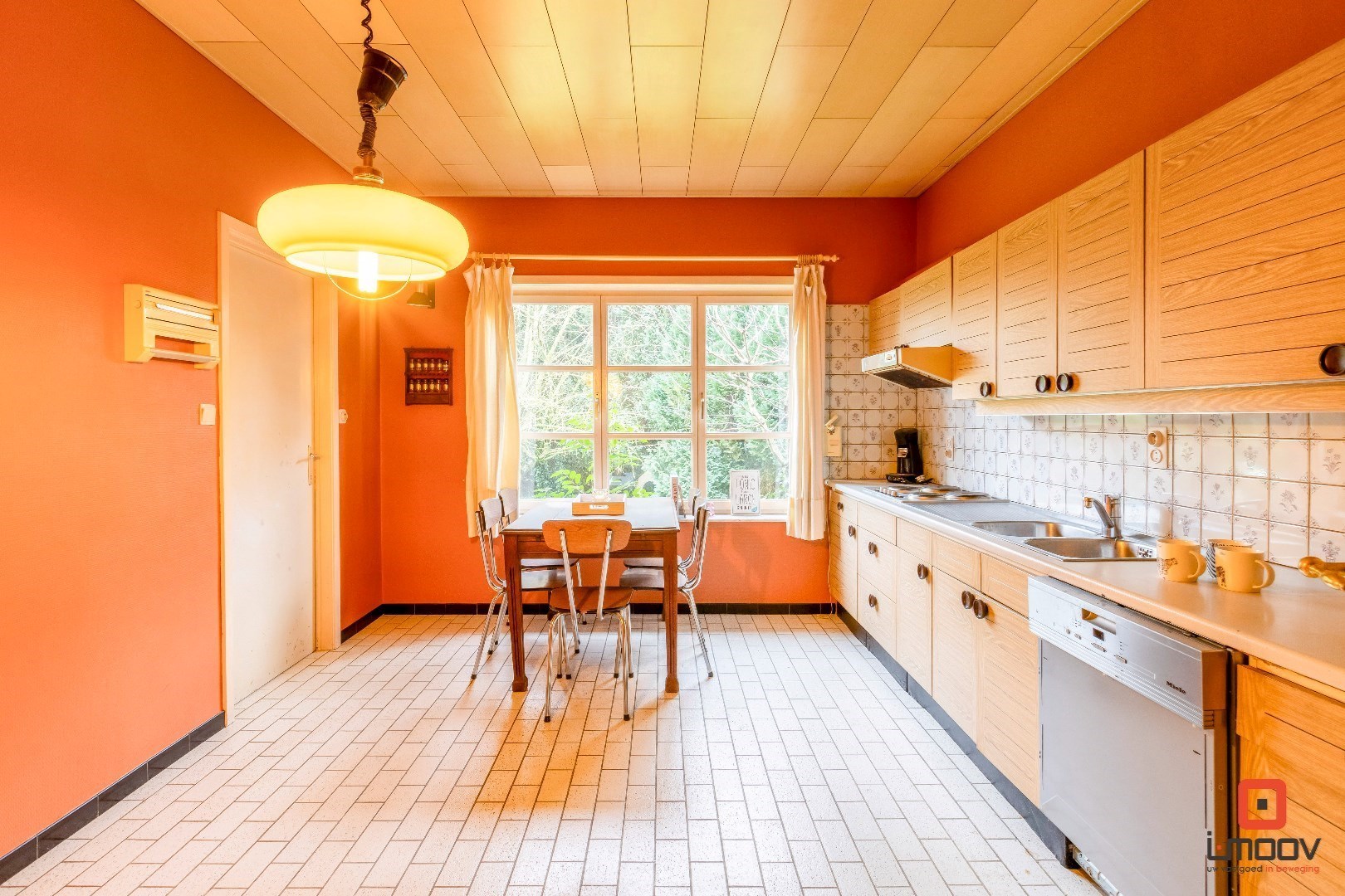 Ruime, te renoveren villa met grote tuin en twee garages 