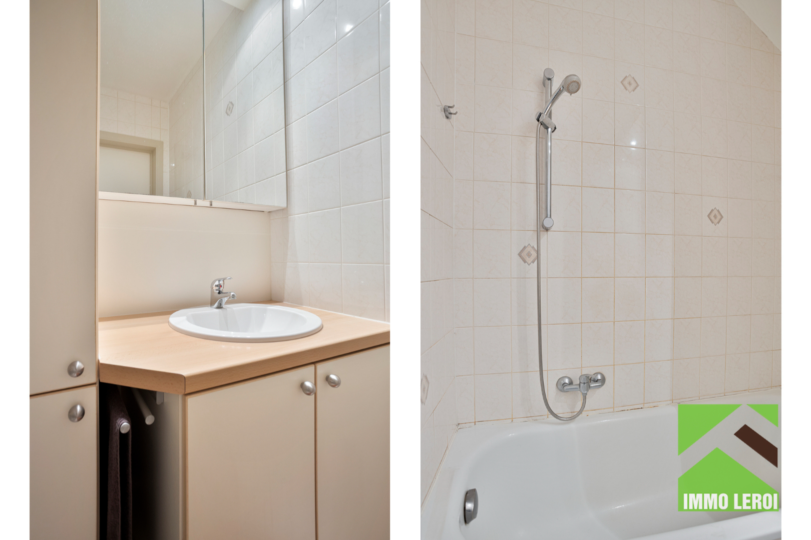 Badkamer met bad/ douche combinatie