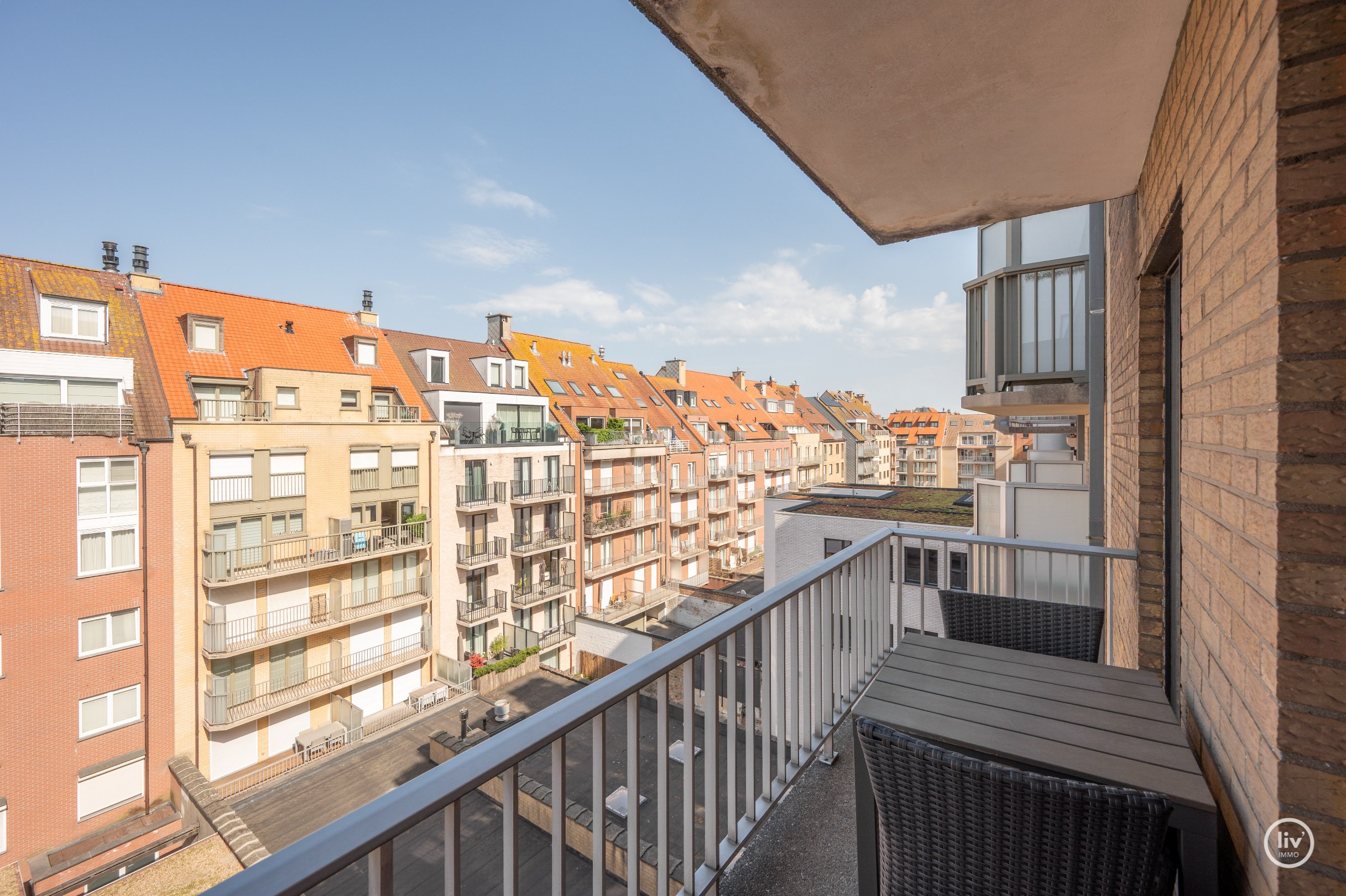 Meublé: Penthouse lumineux et récemment rénové avec une grande terrasse orientée au sud de 19m2, à distance de marche de la plage et des commerces. 