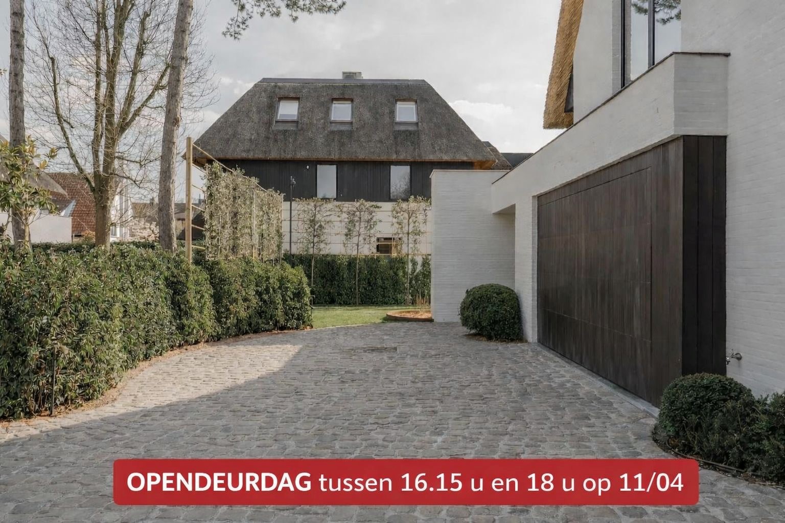 Journée portes ouvertes Samedi 11/04 entre 16h15 et 18h (Magere Schorre 52) : Magnifique villa neuve en deuxième ligne de la Magere Schorre. 