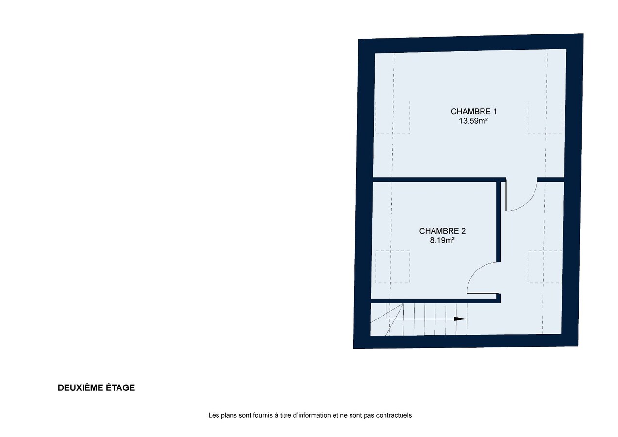 Immeuble avec un bureau et un appartement 2 chambres. IDEAL INVEST 