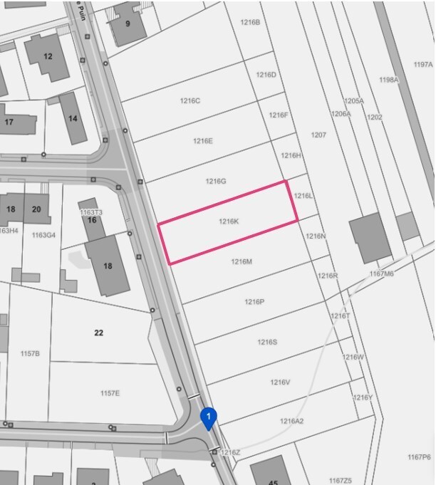 Bouwgrond voor open bebouwing van 1088 m² 