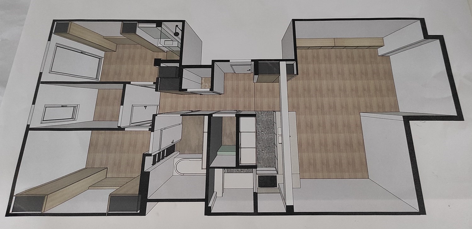 Non meublé - Neuf - Appartement luxueusement rénové avec 3 chambres et une vue dégagée sur la place du Bourgmestre Frans Desmidt. 